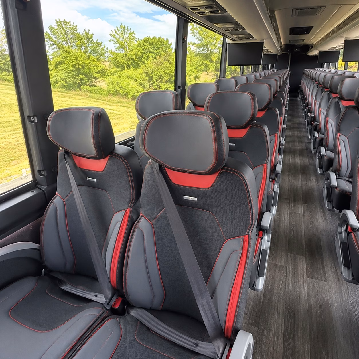monterey charter bus rental interior